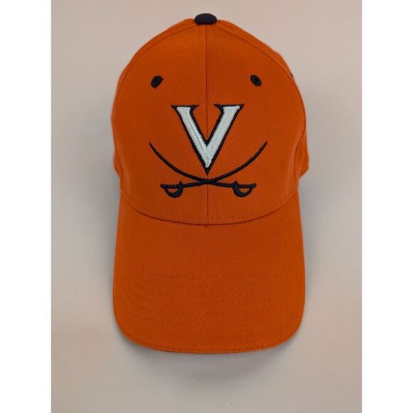 VINTAGE Virginia Hat Cap Mens Orange Wahoos Flex Fit Football Starter Adult - Picture 1 of 8
